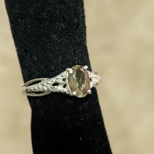 Chuck Clemency Brown Axinite/Diamond Accent Ring